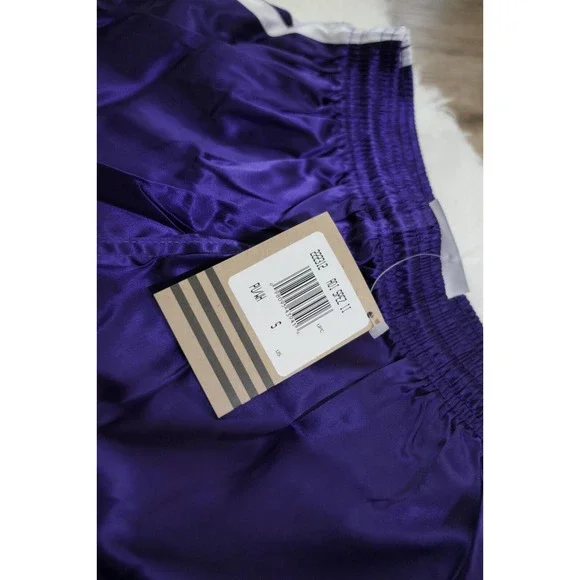 NWT 90s Y2K Vintage Adidas Spezial II Nylon Satin Soccer Shorts Purple Sz Small - Picture 4 of 12